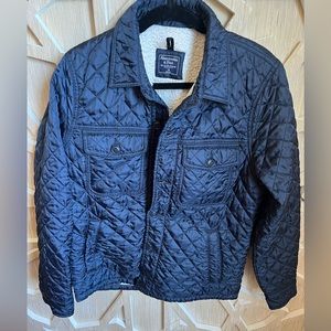 Men's Abercrombie & Fitch Quilted Jacket - Size M - Navy Blue